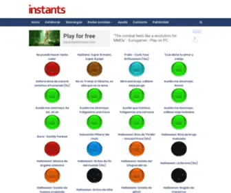 Instants.tv(La galería de botones con sonidos más grande de Internet) Screenshot