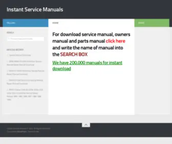 Instantservicemanuals.com(Workshop Service Repair Manual) Screenshot
