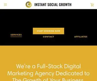 Instantsocialgrowth.com(Social Media Marketing) Screenshot