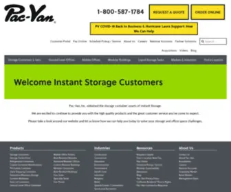 Instantstorage.com(Welcome Instant Storage Customers) Screenshot