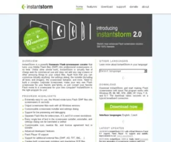 Instantstorm.com(A free Flash screensaver creator for Windows) Screenshot