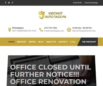 Instanttagspa.com(Instant Auto Tags Philadelphia) Screenshot