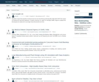 Instanttraffic.xyz(Social News and Bookmarking website) Screenshot