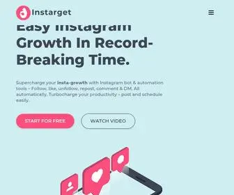 Instarget.io(Schedule Instagram Posts & Automate Instagram Accounts) Screenshot