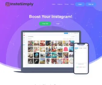 Instasimply.com(Social marketing tool) Screenshot