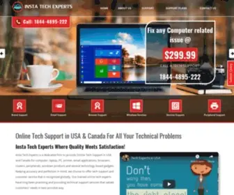 Instatechexperts.com(Online Tech Support in USA & Canada) Screenshot