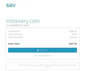 Instavery.com(The premium domain name) Screenshot
