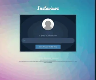 Instaviewz.com(Instagram Private Profile Viewer) Screenshot