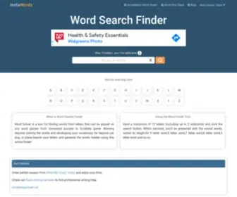 Instawordz.com(Word Finder Online) Screenshot