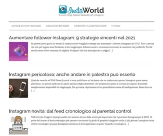 Instaworld.it(Blog italiano dedicato ad Instagram) Screenshot