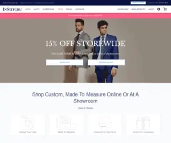 Institchu.com(Custom, Tailored Men's Suits, Shirts & Chinos) Screenshot