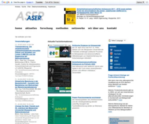 Institut-Aser.de(Institut ASER e.V) Screenshot