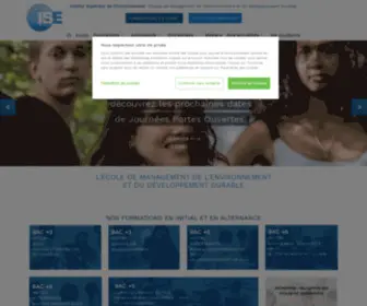 Institut-Superieur-Environnement.com(ISE : Ecole du management environnemental et Développement Durable) Screenshot