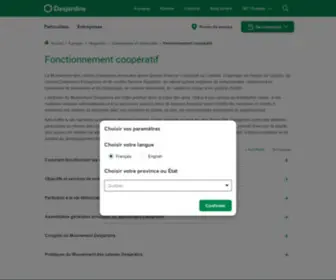 Institutcooperatifdesjardins.info(Fonctionnement coopératif) Screenshot