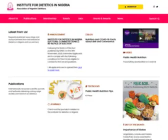 Institutefordieteticsinnigeria.com(Institute for Dietetics in Nigeria) Screenshot