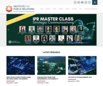 Instituteforpr.org(The Institute for Public Relations (IPR)) Screenshot