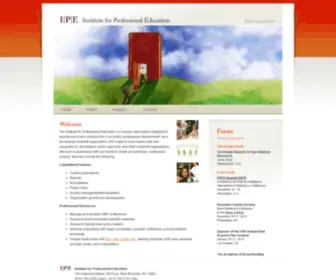 Instituteforprofessionaled.org(Institute for Professional Education) Screenshot