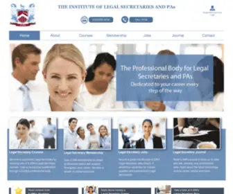Institutelegalsecretaries.com(The Institute of Legal Secretaries and PAs) Screenshot