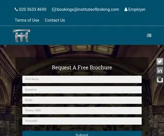 Instituteofbroking.com(Institute of Broking) Screenshot