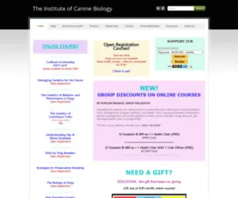 Instituteofcaninebiology.org(The Institute of Canine Biology) Screenshot