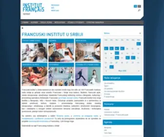Institutfrancais.rs(Francuski institut u Srbiji) Screenshot
