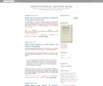 Institutionalreviewblog.com(Institutional Review Blog) Screenshot
