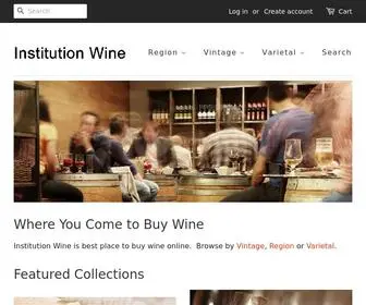 Institutionwine.com(Providing online wine sales) Screenshot