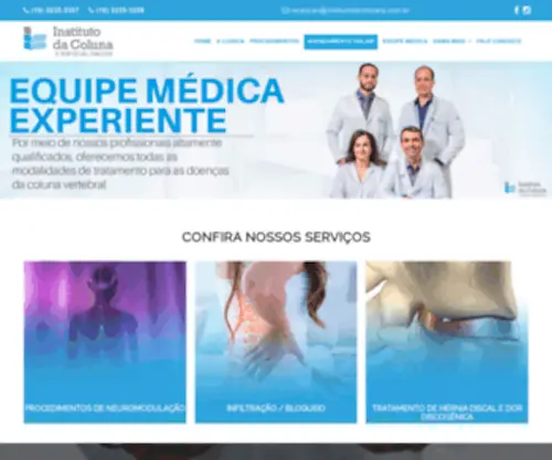 Institutodacolunarp.com.br(Instituto da Coluna e Especialidades) Screenshot