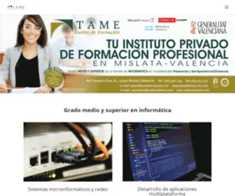 Institutotame.com(Instituto de Informática en Mislata Valencia) Screenshot