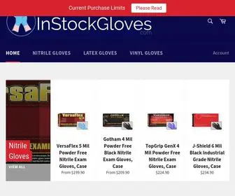 Instockgloves.com(Nitrile Gloves) Screenshot