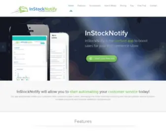 Instocknotify.com(InStockNotify app allows BigCommerce stores to collect customer emails when a product) Screenshot