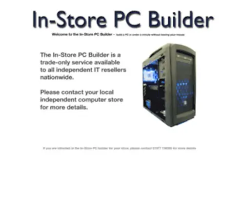 Instorepcbuilder.co.uk(In-Store PC Builder) Screenshot