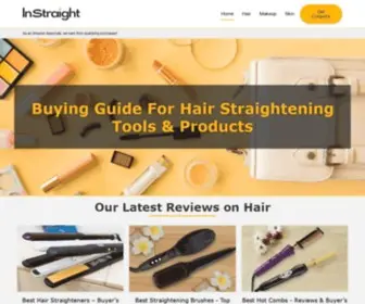 Instraight.com(Top Rated Hair Straightening Tools & Products) Screenshot