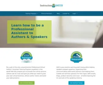 Instructionsmith.com(Training and Certification for Professional Author's and Speaker's Assistants) Screenshot