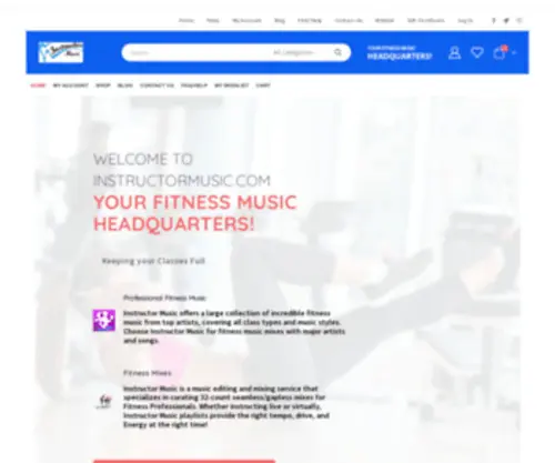 Instructormusic.com(Upbeat Fitness Aerobics Music) Screenshot