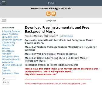 Instrumentalsfree.com(Free Instrumentals and Background Music Download) Screenshot