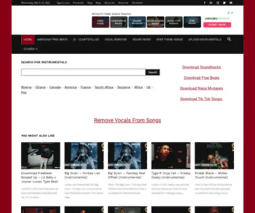 Instrumentalstv.com(Instrumentals Download & Free Royalty Beats 2019) Screenshot
