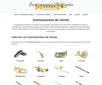Instrumentosdeviento.org(Los 13 Instrumentos de Viento más usados de la) Screenshot
