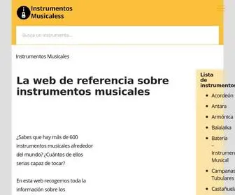 Instrumentosmusicaless.com(La web de referencia sobre instrumentos musicales) Screenshot