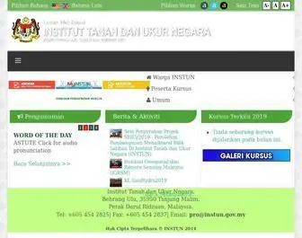 Instun.gov.my(Laman Web Rasmi Institut Tanah Dan Ukur Negara) Screenshot