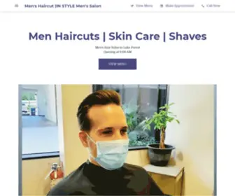 Instylemensalon.com(Men's Haircut) Screenshot