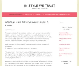 Instylewetrust.com(Beauty is A Lifestyle) Screenshot