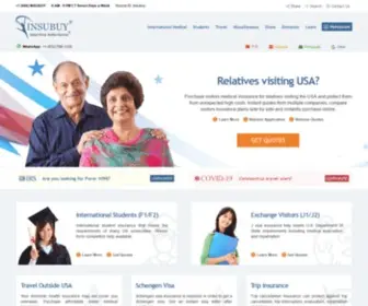 Insubuy.com(Visitors insurance for relatives visiting USA) Screenshot