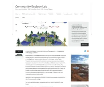 Insularecology.com(Community Ecology Lab) Screenshot