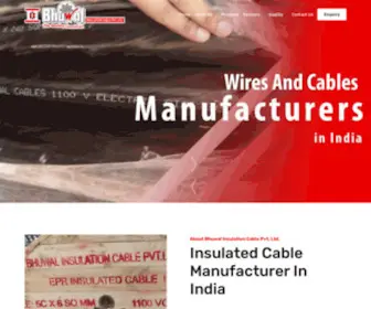Insulatedcables.co.in(Bhuwal Insulation) Screenshot