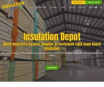 Insulationdepot.com(Largest Supplier of Reclaimed Foam Board Insulation) Screenshot