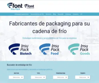 Insupack.com(Fabricantes de embalajes isotérmicos y acumuladores de frío) Screenshot