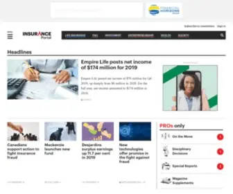 Insurance-Journal.ca(Insurance Portal) Screenshot