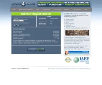 Insurance4Exhibitors.com(Insurance for Trade Shows) Screenshot