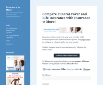 Insuranceandmore.co.za(Insurance 'n More) Screenshot